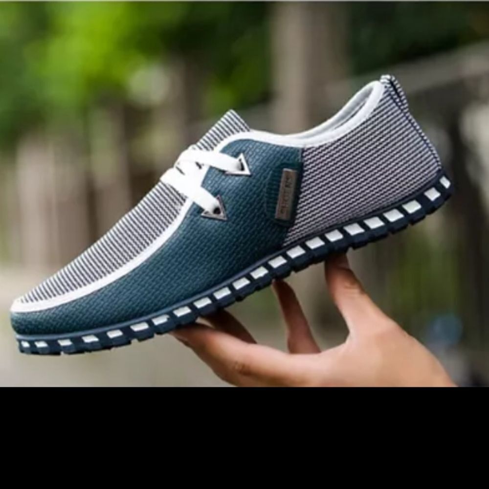 Men's fashion sneakers Men's Casual Shoes Loafers Slip-On Green